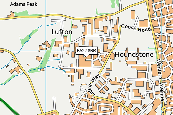 BA22 8RR map - OS VectorMap District (Ordnance Survey)