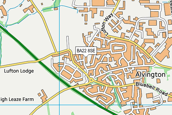 BA22 8SE map - OS VectorMap District (Ordnance Survey)
