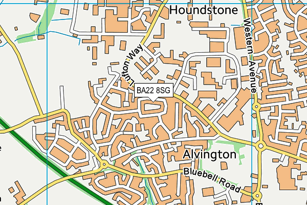 BA22 8SG map - OS VectorMap District (Ordnance Survey)