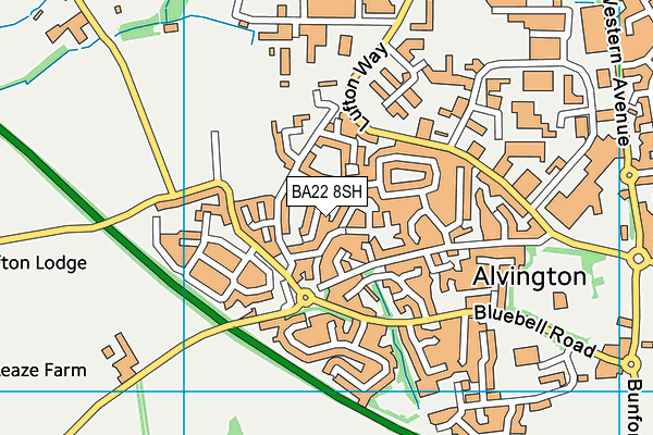 BA22 8SH map - OS VectorMap District (Ordnance Survey)