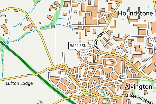 BA22 8SN map - OS VectorMap District (Ordnance Survey)
