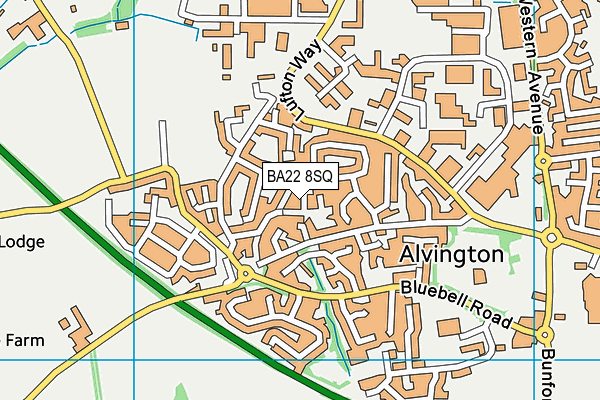 BA22 8SQ map - OS VectorMap District (Ordnance Survey)