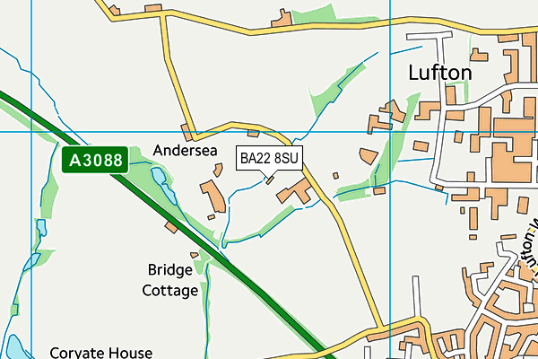 BA22 8SU map - OS VectorMap District (Ordnance Survey)