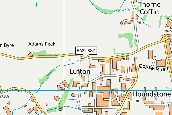 BA22 8SZ map - OS VectorMap District (Ordnance Survey)