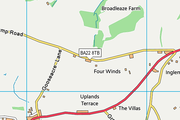 BA22 8TB map - OS VectorMap District (Ordnance Survey)