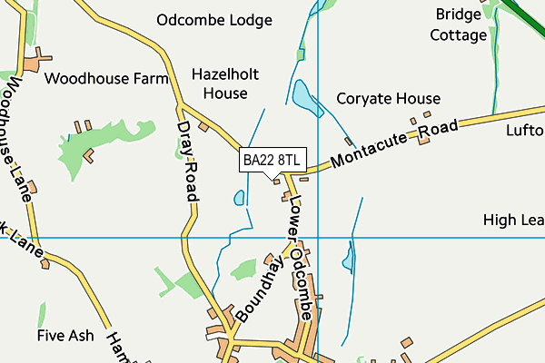 BA22 8TL map - OS VectorMap District (Ordnance Survey)
