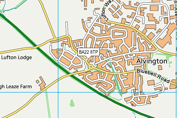 BA22 8TP map - OS VectorMap District (Ordnance Survey)