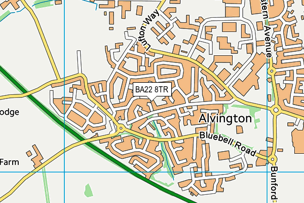 BA22 8TR map - OS VectorMap District (Ordnance Survey)