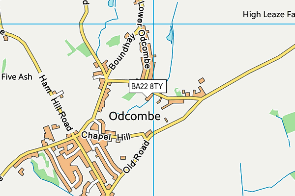 BA22 8TY map - OS VectorMap District (Ordnance Survey)