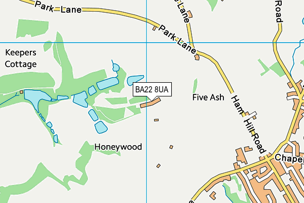 BA22 8UA map - OS VectorMap District (Ordnance Survey)