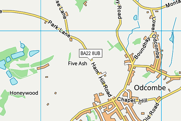 BA22 8UB map - OS VectorMap District (Ordnance Survey)