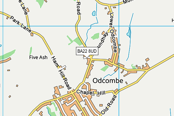 BA22 8UD map - OS VectorMap District (Ordnance Survey)