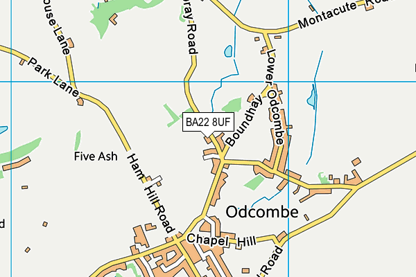 BA22 8UF map - OS VectorMap District (Ordnance Survey)