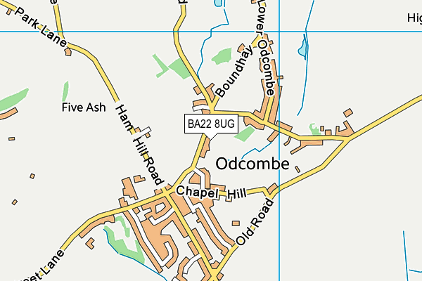 BA22 8UG map - OS VectorMap District (Ordnance Survey)