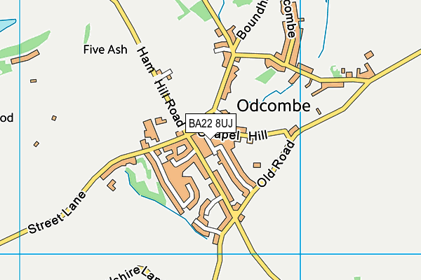 BA22 8UJ map - OS VectorMap District (Ordnance Survey)