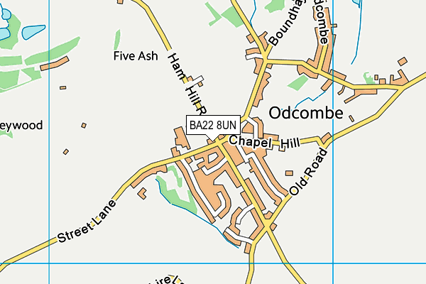 BA22 8UN map - OS VectorMap District (Ordnance Survey)