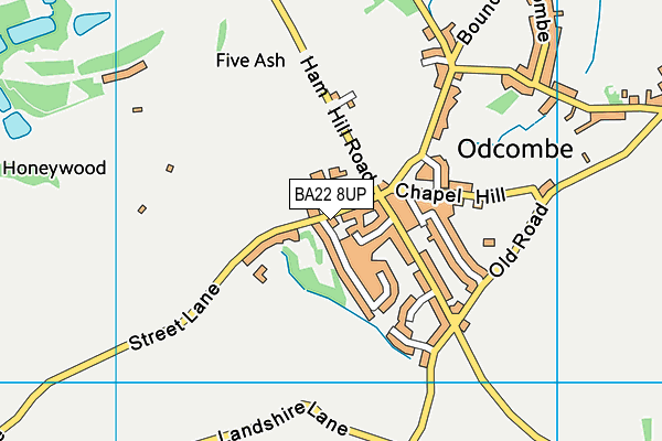 BA22 8UP map - OS VectorMap District (Ordnance Survey)