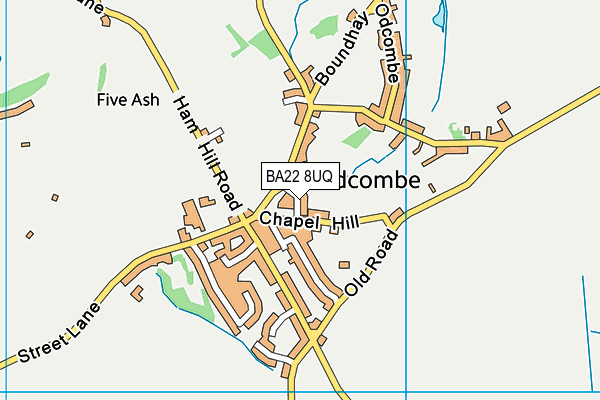 BA22 8UQ map - OS VectorMap District (Ordnance Survey)