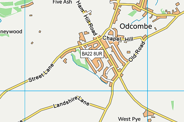 BA22 8UR map - OS VectorMap District (Ordnance Survey)