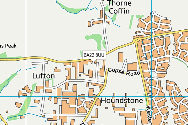 BA22 8UU map - OS VectorMap District (Ordnance Survey)