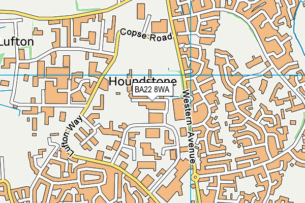 BA22 8WA map - OS VectorMap District (Ordnance Survey)