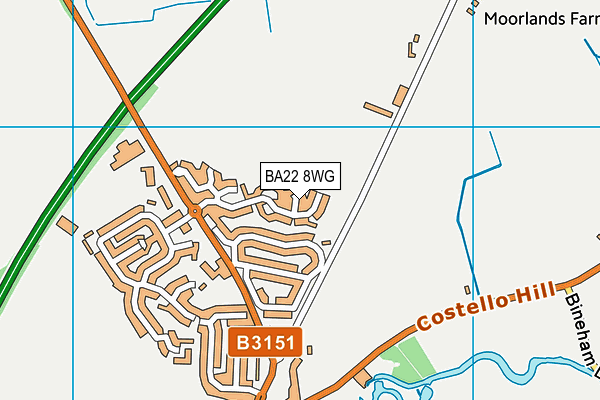 BA22 8WG map - OS VectorMap District (Ordnance Survey)