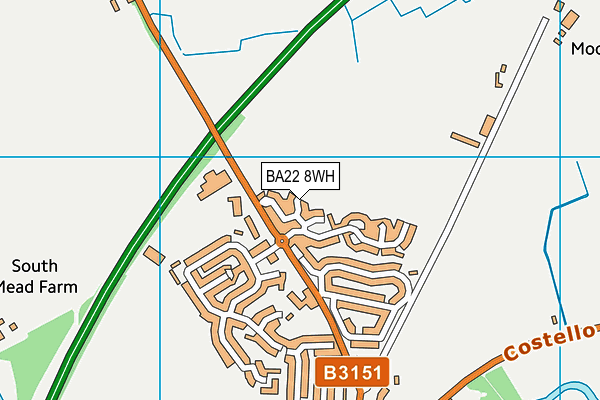 BA22 8WH map - OS VectorMap District (Ordnance Survey)