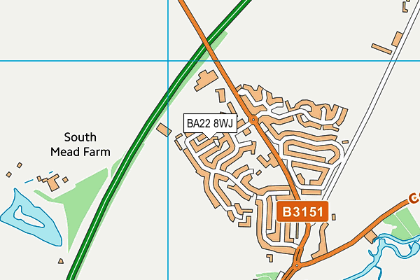 BA22 8WJ map - OS VectorMap District (Ordnance Survey)