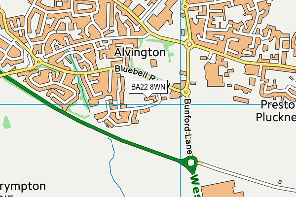 BA22 8WN map - OS VectorMap District (Ordnance Survey)