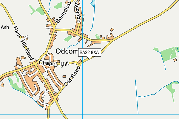 BA22 8XA map - OS VectorMap District (Ordnance Survey)