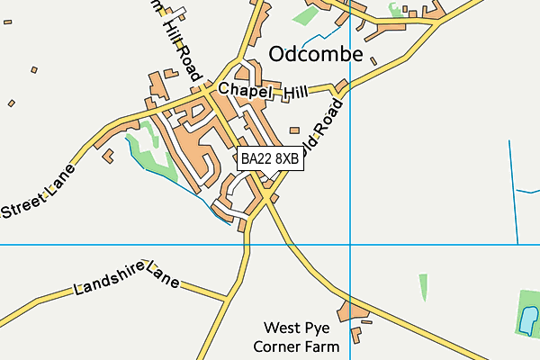 BA22 8XB map - OS VectorMap District (Ordnance Survey)