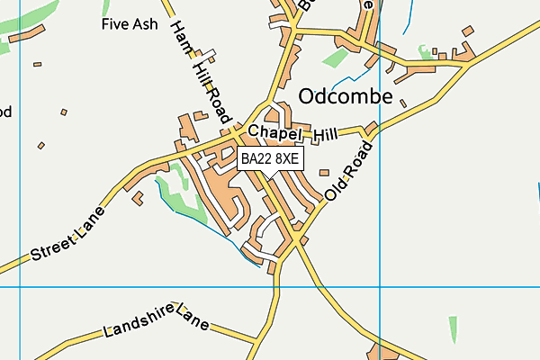 BA22 8XE map - OS VectorMap District (Ordnance Survey)