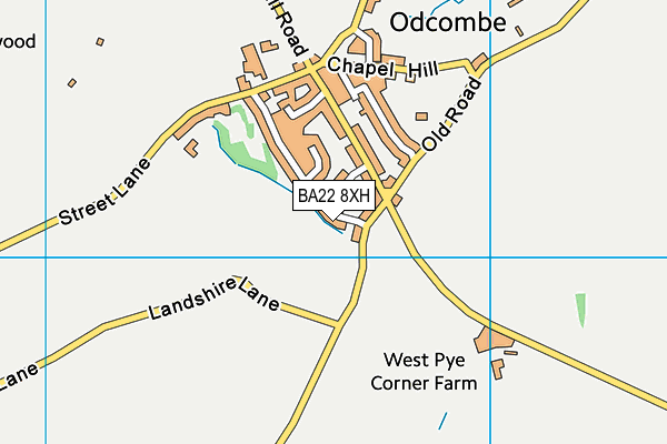 BA22 8XH map - OS VectorMap District (Ordnance Survey)