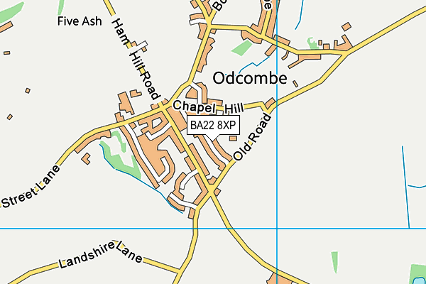 BA22 8XP map - OS VectorMap District (Ordnance Survey)