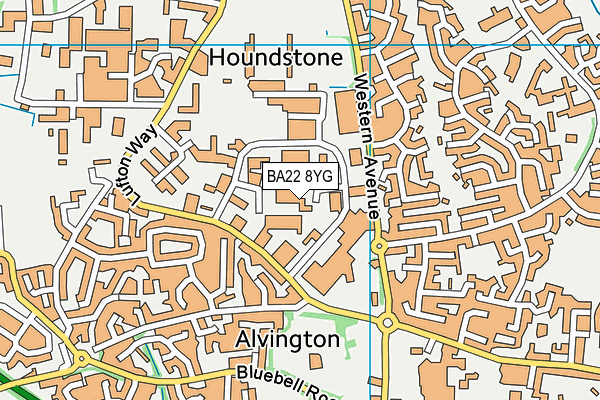 BA22 8YG map - OS VectorMap District (Ordnance Survey)