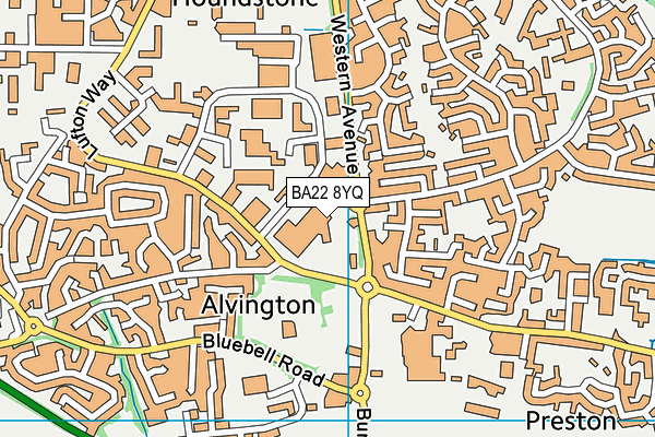 BA22 8YQ map - OS VectorMap District (Ordnance Survey)