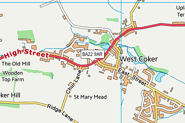 BA22 9AR map - OS VectorMap District (Ordnance Survey)