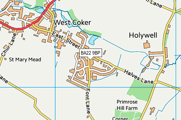 BA22 9BP map - OS VectorMap District (Ordnance Survey)