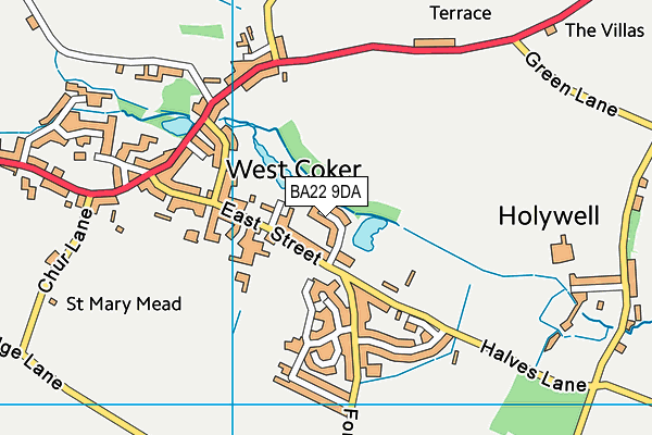 BA22 9DA map - OS VectorMap District (Ordnance Survey)