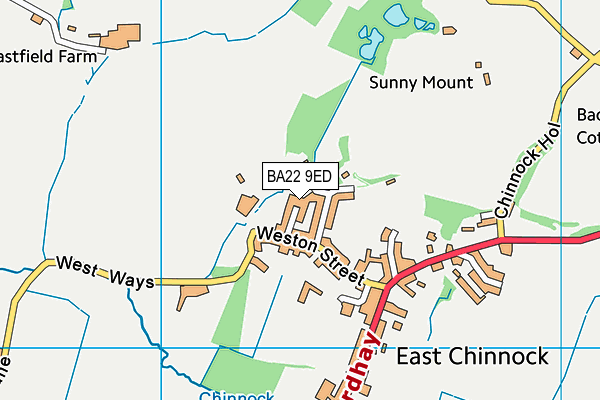 BA22 9ED map - OS VectorMap District (Ordnance Survey)