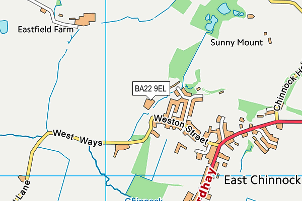 BA22 9EL map - OS VectorMap District (Ordnance Survey)