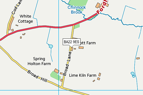 BA22 9ES map - OS VectorMap District (Ordnance Survey)