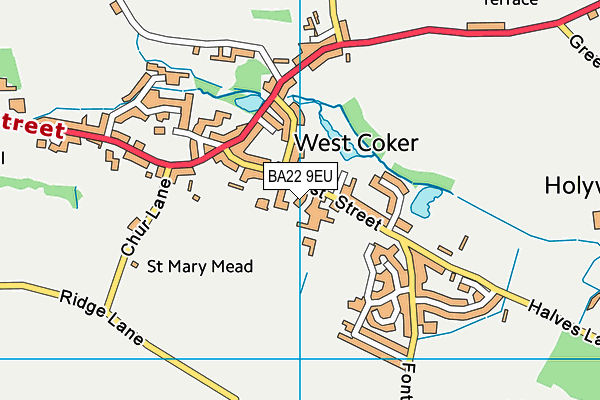 BA22 9EU map - OS VectorMap District (Ordnance Survey)