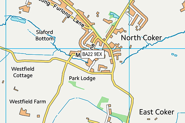 East Coker Hall map (BA22 9EX) - OS VectorMap District (Ordnance Survey)