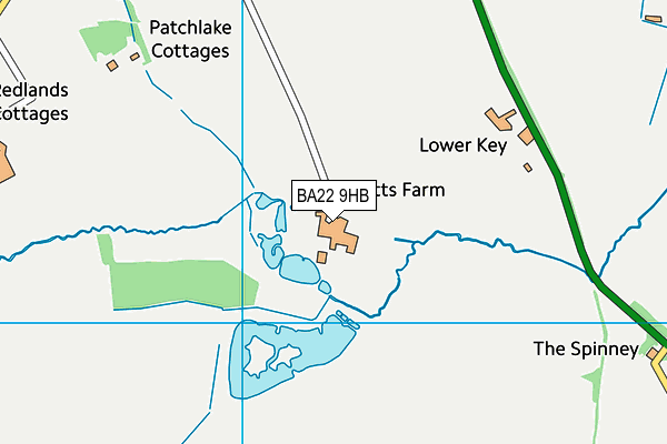 BA22 9HB map - OS VectorMap District (Ordnance Survey)