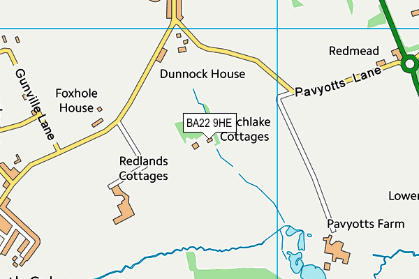 BA22 9HE map - OS VectorMap District (Ordnance Survey)