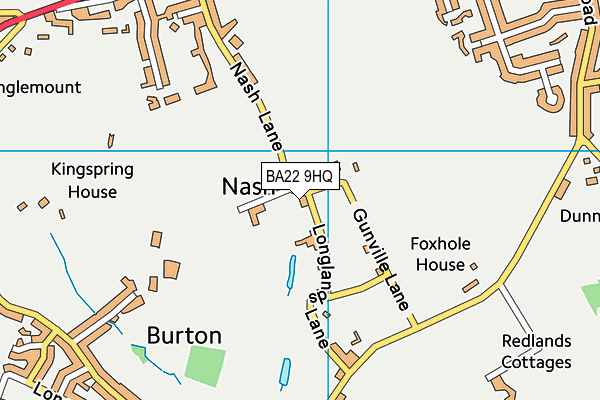 BA22 9HQ map - OS VectorMap District (Ordnance Survey)