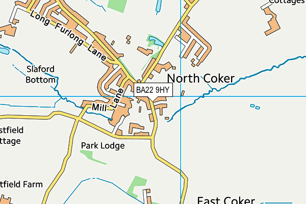 East Coker Community Primary School map (BA22 9HY) - OS VectorMap District (Ordnance Survey)