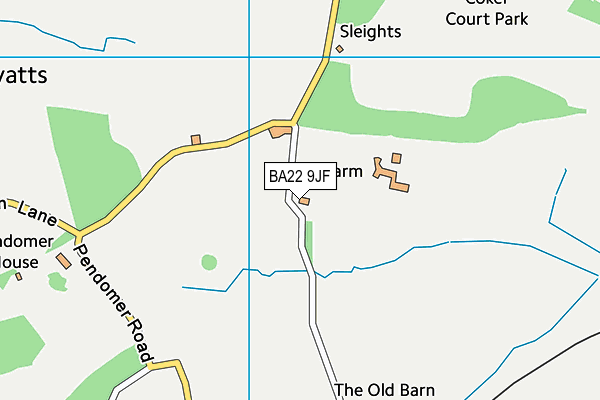 BA22 9JF map - OS VectorMap District (Ordnance Survey)