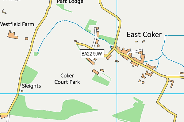 BA22 9JW map - OS VectorMap District (Ordnance Survey)